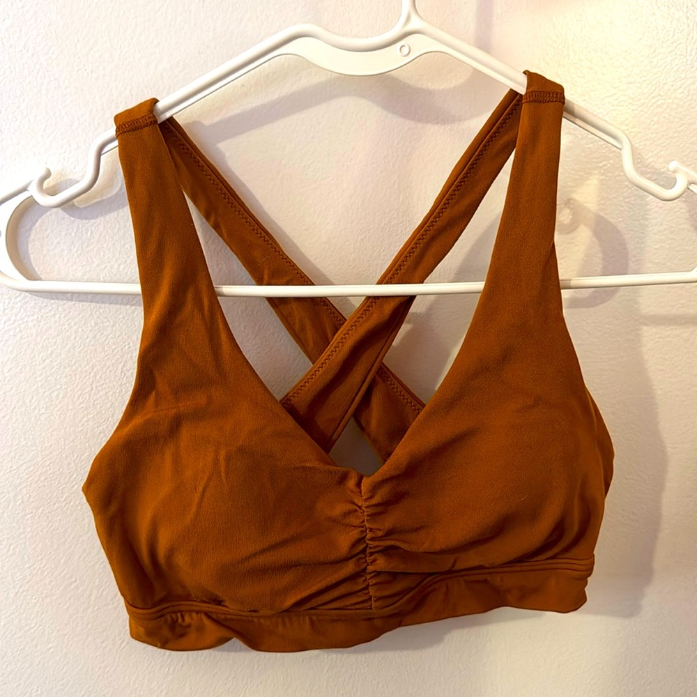 orange sports bra